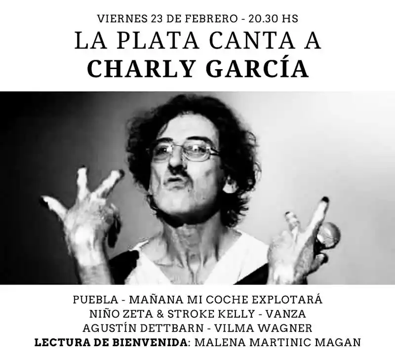 Agustín Dettbarn estará en "La Plata canta a Charly García¨