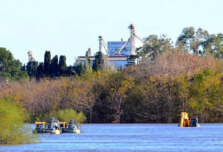 inundación de la R41 en Areco la