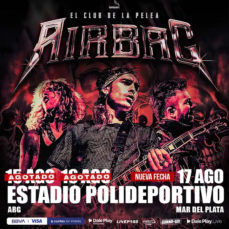 Airbag llega a Mar del Plata con 3 funciones