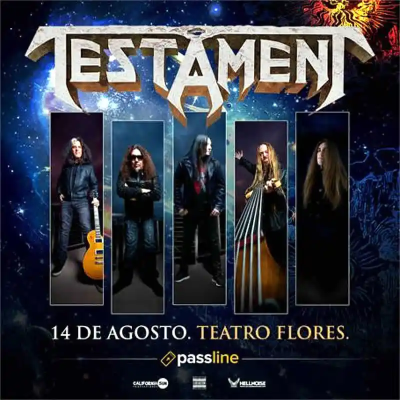 Testament regresa con Latin American Tour 2025 35 Testament tour 2025