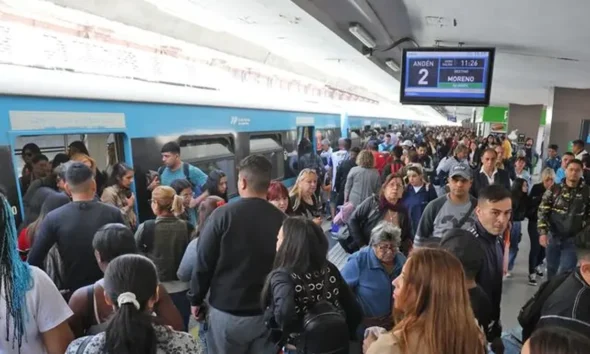 demoras en el tren Sarmiento