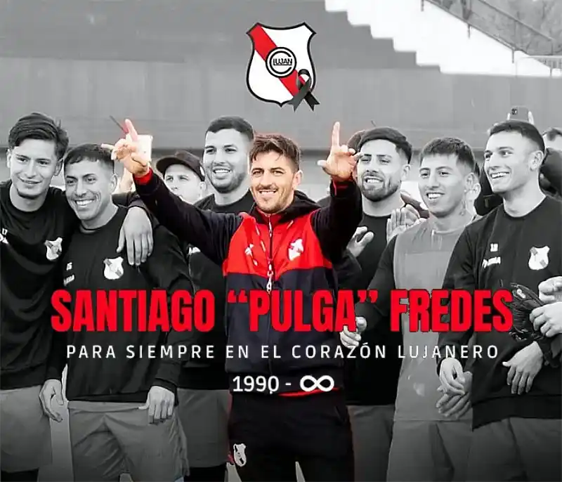 Muere a sus 35 años, el DT de Luján, Santiago Fredes