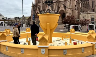 restauración en la fuente Cáliz