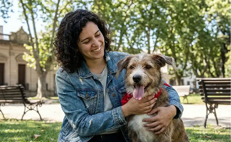 Perros adultos esperan ser adoptados en Zoonosis
