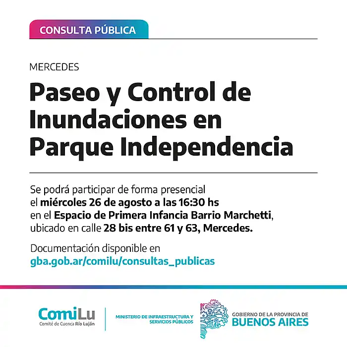 Consulta Pública en Mercedes: cómo será el proyecto para evitar inundaciones 36 consulta pública obras mercedes