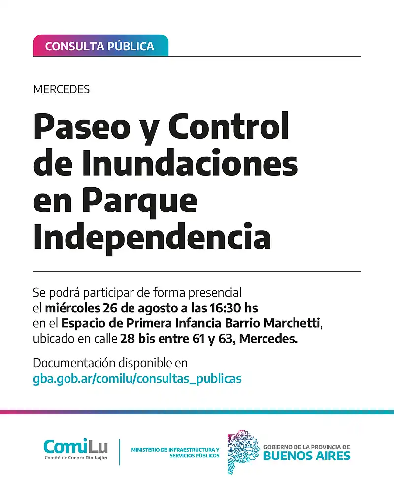 Consulta Pública en Mercedes: cómo será el proyecto para evitar inundaciones 37 consulta pública obras mercedes