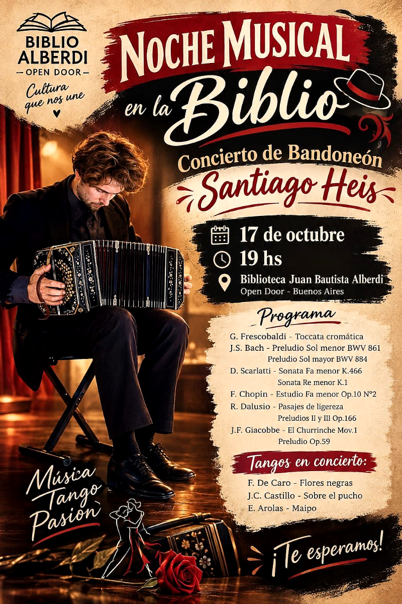 Noche musical en la Biblioteca de Open Door